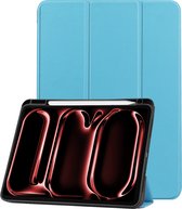Hoesje Geschikt voor iPad Pro 2024 (11 inch) Hoesje Case Hard Cover Hoes Book Case Met Uitsparing Geschikt voor Apple Pencil - Lichtblauw
