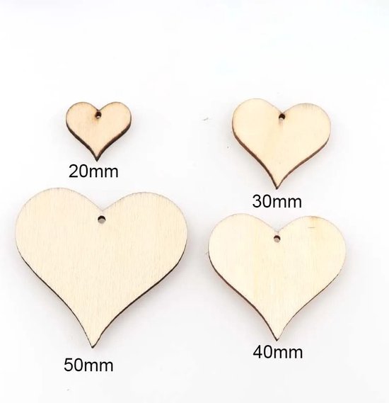 Houten hart - decoratief knutselen 1-50cm, verpakking van 1 stuks, hoogte x breedte: 25x25cm