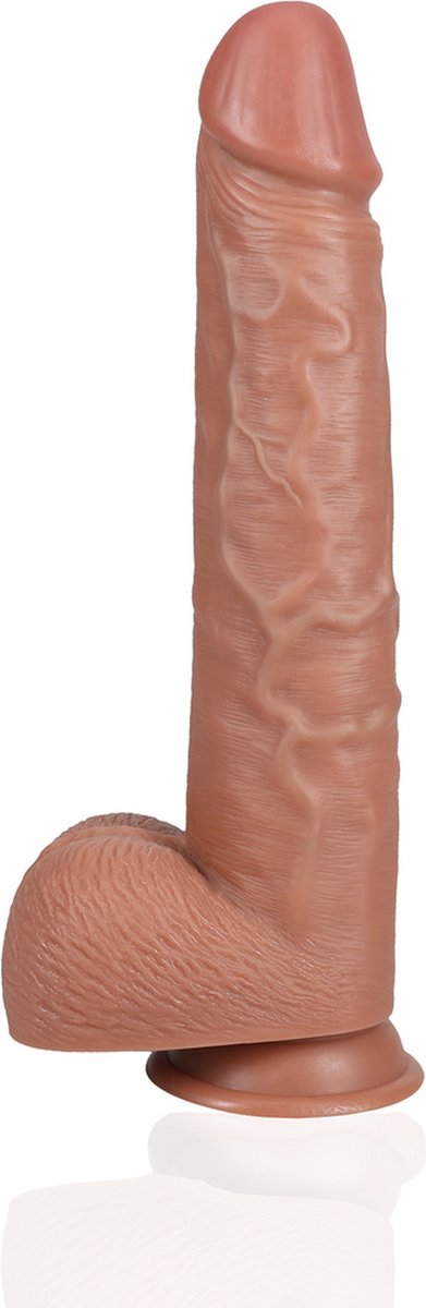 Goedkoopste Extra Large Straight with Balls 33 cm - Tan