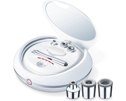 Beurer FC 100 Pura Derma Peel Gezichtsborstel – Professioneel Peeling apparaat voor gezicht - Microdermabrasie apparaat – Elektrisch – 3 Opzetkoppen – Geïntegreerde spiegel - 5 Standen – 3 Jaar garantie