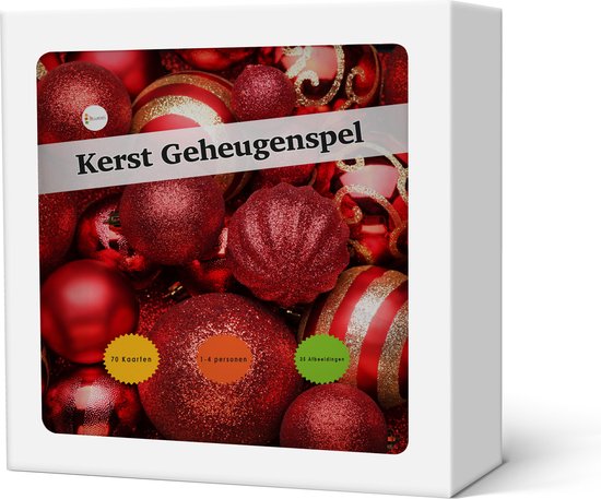 Memo Geheugenspel Kerst - Kaartspel 70 kaarten - gedrukt op karton - educatief spel - geheugenspel