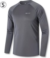 Livano Rash Guard - Surf Shirt - Zwemkleding - UV Beschermende Kleding - Voor Zwemmen - Surfen - Duiken - Donkergrijs - Maat S