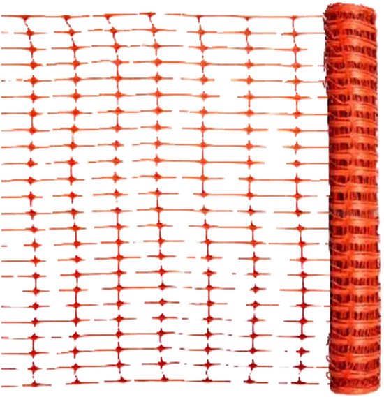 Afzetgaas 50m x 1m – Oranje - Sterk en Duurzaam Afzetnet voor Tuin, Kamperen, Bouwplaatsen en Dierenafbakening