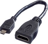 VALUE HDMI High Speed Kabel met Ethernet, HDMI F - Micro HDMI M, 0,15 m
