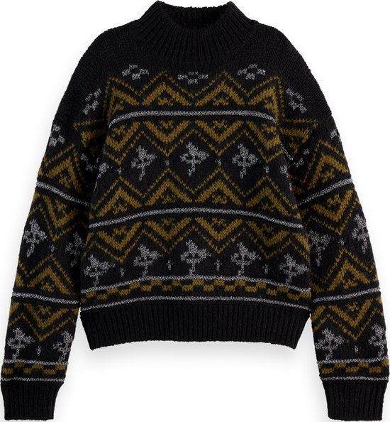 Scotch & Soda METALLIC FAIR ISLE PULLOVER Dames Trui - Maat XL