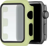 Convient pour : Apple Watch Case avec protecteur d'écran en verre trempé - 44 mm - Vert clair