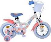Disney Stitch Vélo Filles Fille 12 pouces Deux freins à main Crème Corail Blauw