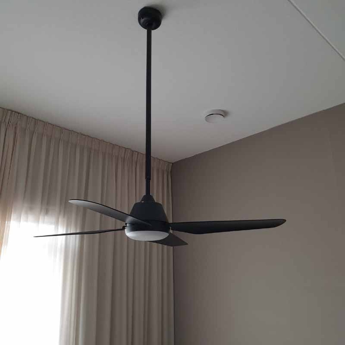 LT-Luce Plafondventilator Ari Zwart Led