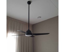 LT-Luce Plafondventilator Ari Zwart Led