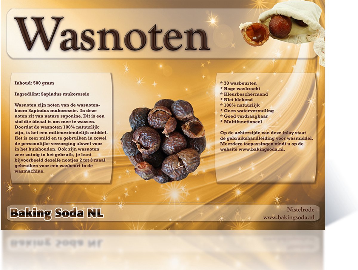 Wasnoten - 500 gram - Minerala - inclusief Waszakje - Zeepnoten - Natuurlijk Wassen