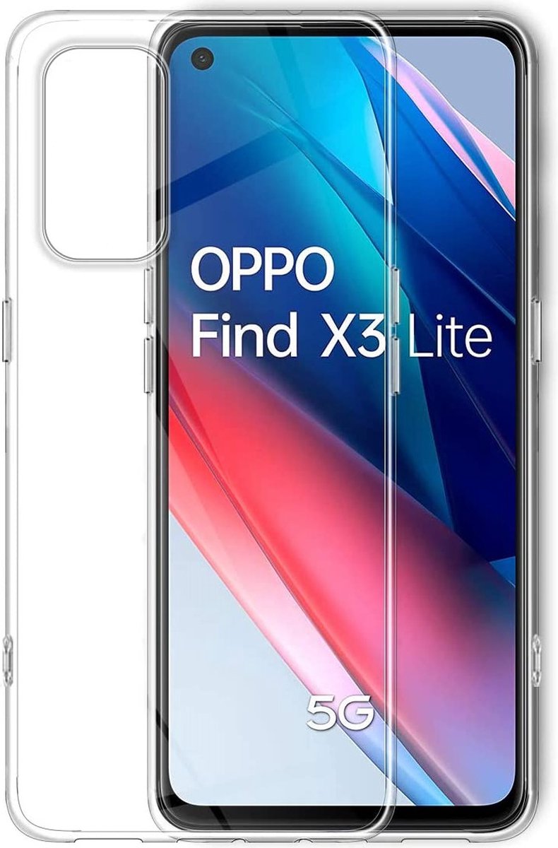 Hoesje voor Oppo Find X3 Lite backcover Shockproof siliconen Transparant