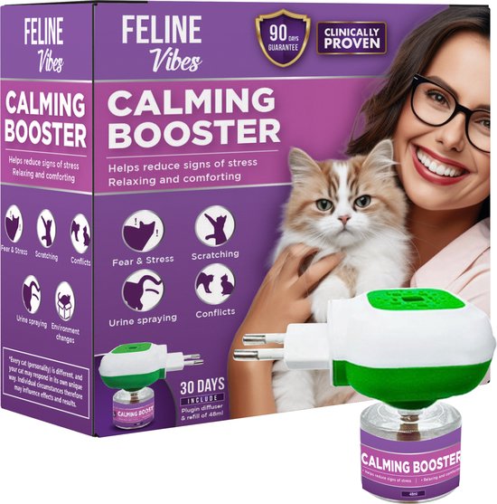 Verdamper feromonen lavendel - kalmerend - en geruststellend - tegen angst - stress - bij katten - Alternatief voor Feliway