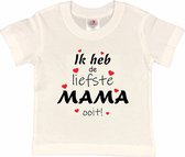 T-shirt Enfants "J'ai la maman la plus douce de tous les temps !" fête des mères | manche courte | Blanc / rouge / noir | taille 86/92