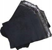 50 stuks mooie zwarte verzendzakken sterke zakken 50 micron Verzendzakken voor kleding webshop (M) 320 x 420 mm / A3 Verzendenveloppen / Poly Mailer / Koerierszakken / Coex zakken