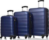 Hardside-kofferset, koffer, bagageset met spinnerwielen, botsbeschermingshoek, 3-delige set, TSA-slot, uitbreidbaar, handbagage (20/24/28, Marineblauw)