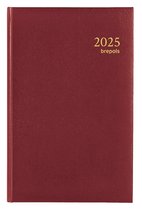 Brepols Bureau-agenda 2025 - SATURNUS Luxe - Lima - Dagoverzicht - 1d/1p - Bordeaux - 13.3 x 20.8 cm