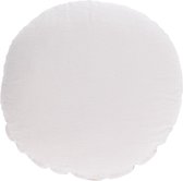 Kave Home - Witte de coussin ronde Tamanne blanche en 100% lin Ø 45 cm