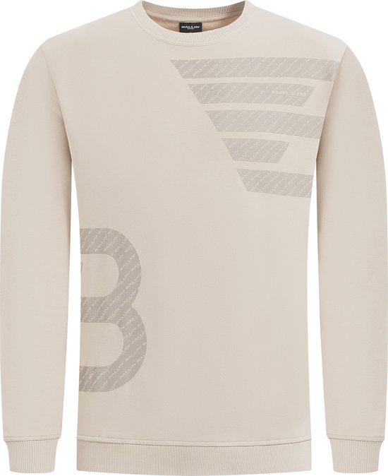 Ballin Amsterdam - Heren Regular fit Sweaters Crewneck LS - Sand - Maat XL