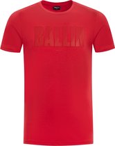 Ballin Amsterdam - Heren Slim fit T-shirts Crewneck SS - Red - Maat XS