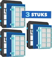 3 STUKS Filter set geschikt voor Philips PowerPro Compact and Power Pro Active en City filterset Stofzuiger FC8010/02 FC8010/01 HEPA allergie