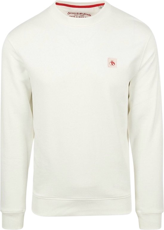 Scotch and Soda - Essential Sweater Off White - Heren - Maat M - Regular-fit