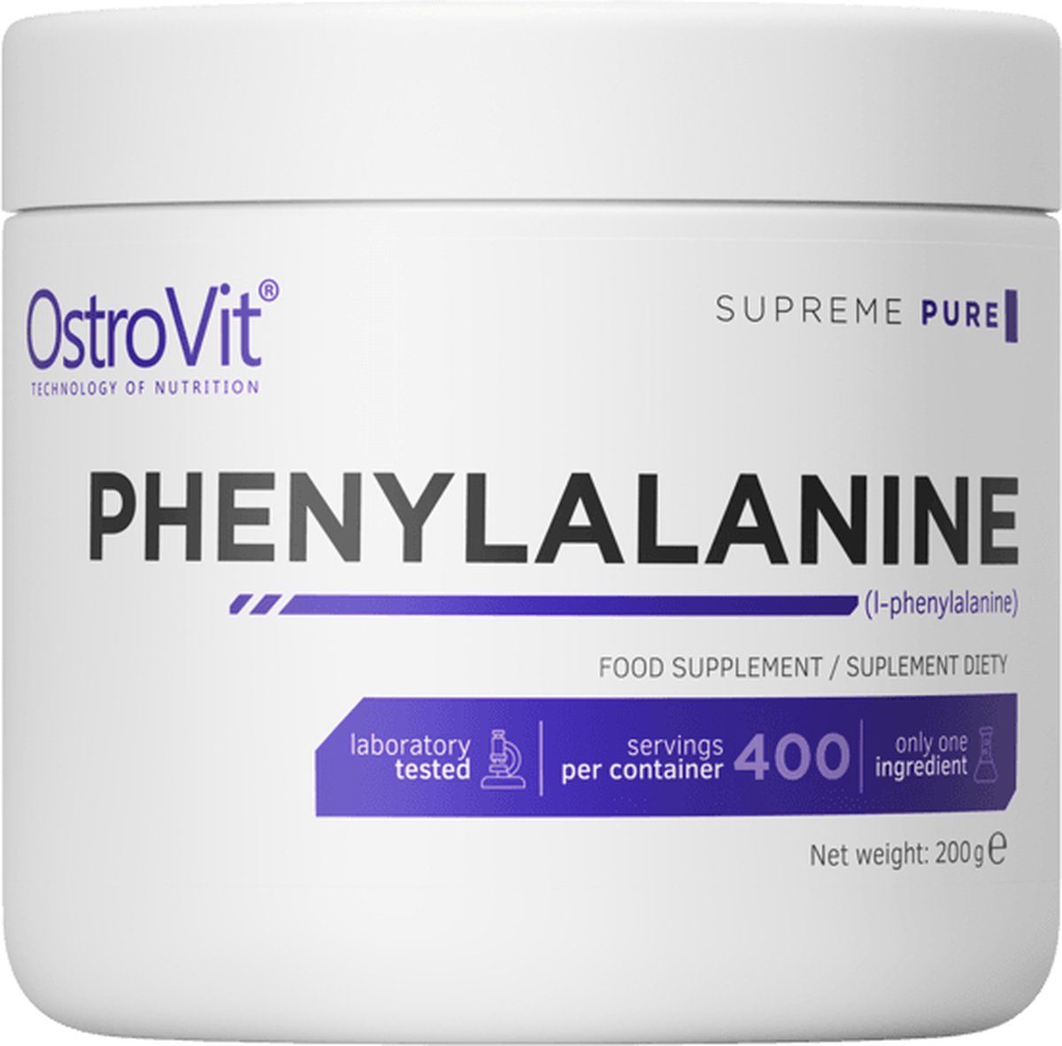 Goedkoopste Aminozuren - Phenylalanine Powder 200g OstroVit - Neutraal