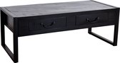 Salontafel industrieel mangohout Kai zwart 125cm side table