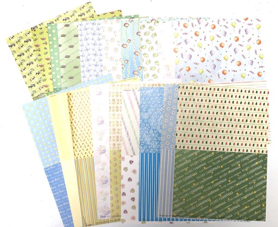 Foto: Mega basis papier set 20 a4 vellen maak mooie kaarten en scrapbook