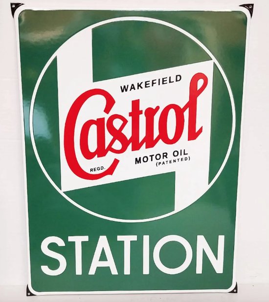 Castrol Station Porcelain Sign - 52 x 40cm | bol