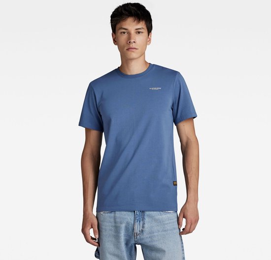G-Star Raw Slim Base R T S/s Polo's & T-shirts Heren - Polo shirt - Blauw - Maat L