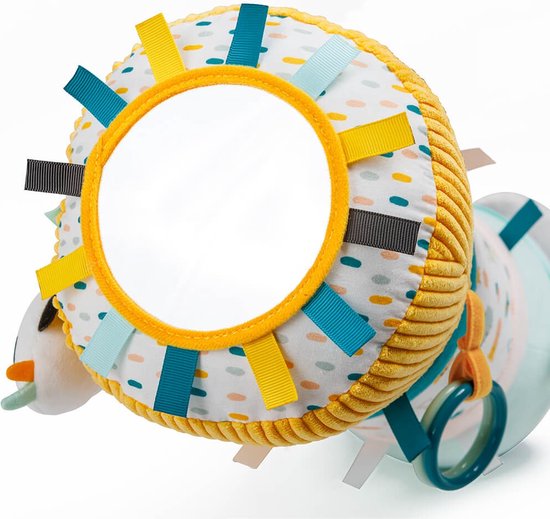 Eurekakids Speelkussen - Baby Tummy Roller van Stof - Kruiprol met Activiteiten en Spiegel - Vanaf 6 Maanden - 47 cm van Eurekakids — afbeelding 4