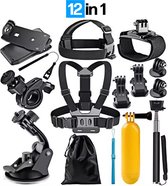 Bolke® gopro accessoires - accesoiresset voor GoPro Hero 12/11/10/9 - gopro mount - gopro stick - action camera accessoires - 12 in 1