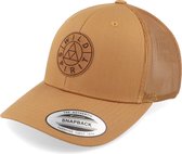 Hatstore- Logo Basic Mountain 6-panel Retro Caramel Trucker - Wild Spirit Cap