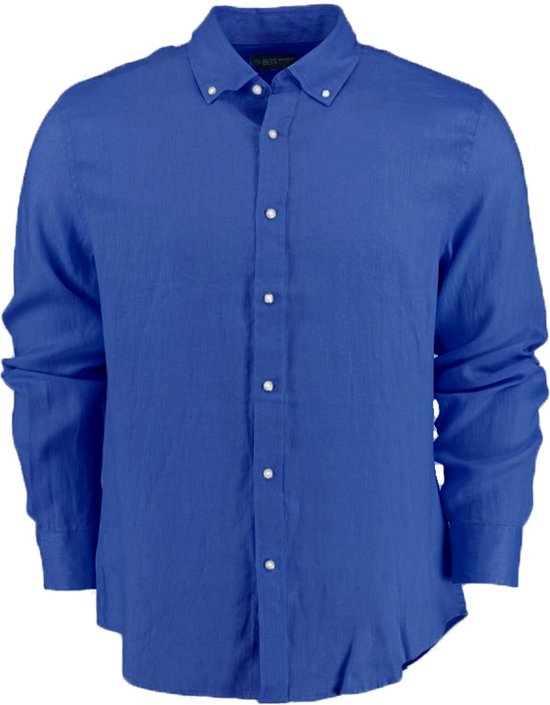 Consenso - Lange mouw overhemd - Heren - 3XL - Blauw - Linnen - 9435-900