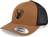 Hatstore- Deer Silhouette Crest Caramel/Black Trucker - Hunter Cap