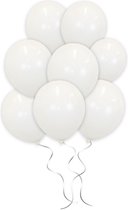 LUQ - Luxe Witte Helium Ballonnen - 100 stuks - Verjaardag Versiering - Decoratie - Feest Latex Ballon Wit - Bruiloft