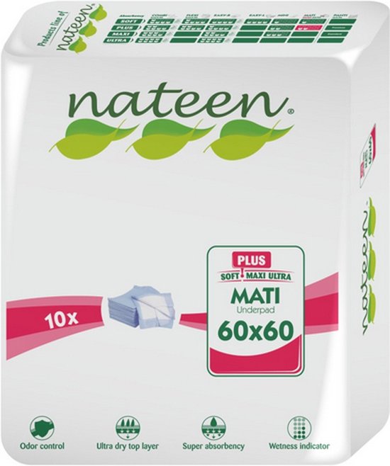 Nateen Mati Plus 60 x 60 cm - 8 pakken van 10 stuks