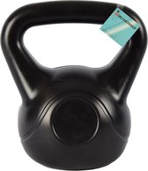 Kettlebell noire de 8 kg – Plastique durable avec remplissage en ciment – ​​Poids pour entraînements puissants – Intérieur et extérieur