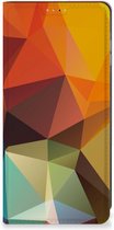 Smartphone Hoesje Geschikt voor Samsung Galaxy A25 Leuk Book Case Polygon Color