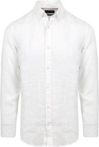 Suitable - Overhemd Linnen Wit - Heren - Maat XL - Regular-fit