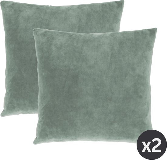 Tiseco Home Studio - Coussin (rempli) MARSHMALLOW - SET/2 - polyester - remplissage en peluche - super doux - Carré - 45x45 cm - Greensage