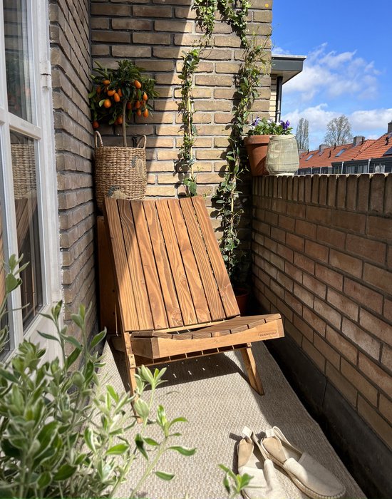 Balkonstoel inklapbaar - houten balkonstoel - Loungestoel - inklapbaar