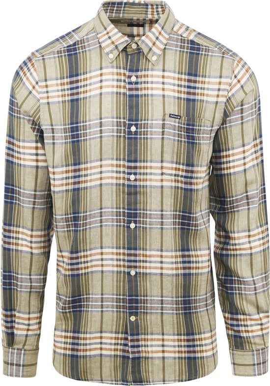 Barbour - Laneskin Overhemd Ruit Groen - Heren - Maat XXL - Modern-fit