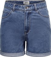 Only Broek Onlvega Life Hw Mom Shorts Noos 15230571 Medium Blue Denim Dames Maat - XL