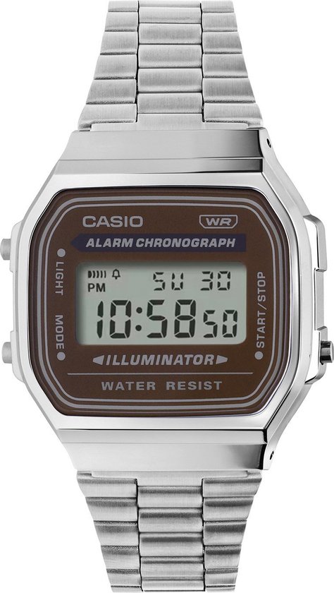Casio Casio Collection Vintage A168WA 5AYES Horloge Staal Zilverkleurig O 35 mm bol