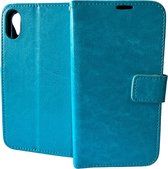 Bookcase Turquoise Geschikt voor: Apple iPhone X / XS- portemonnee hoesje - ZT Accessoires