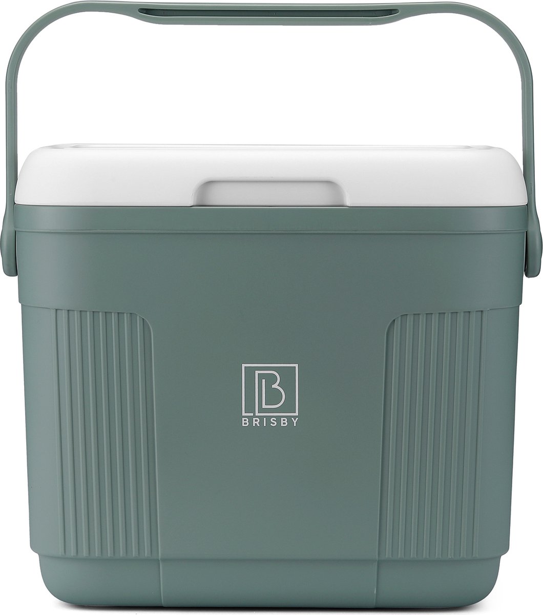 Brisby Grote Koelbox 22 Liter – Groen – Tot 40 uur isolatie – 4 koelelementen vergrendeld in deksel – Ideaal voor camping en dagje uit – Frigobox – foto 7