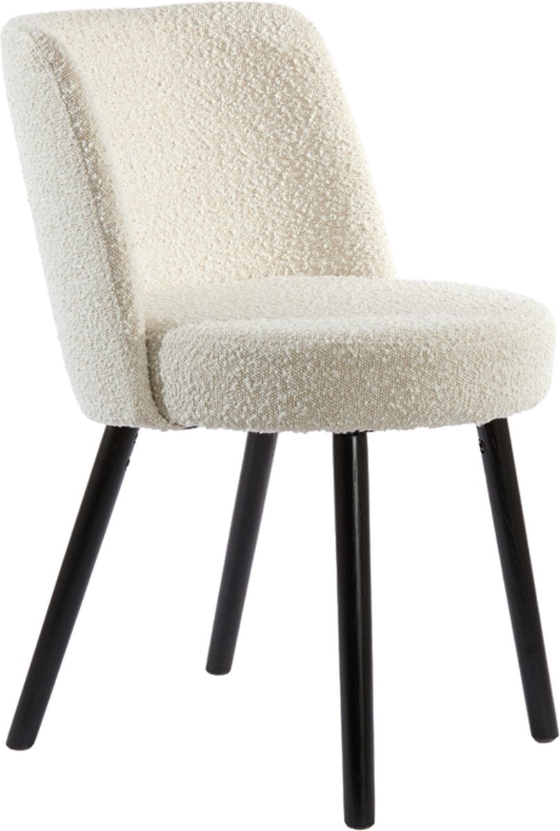 Eetkamerstoel ECKLEY - 56x47x79cm - Wit - Set van 2