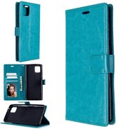 Bookcase Turquoise Geschikt voor Samsung Galaxy A04 - portemonnee hoesje - ZT Accessoires