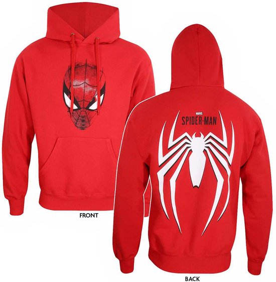Uniseks Hoodie Spider-Man Spider Crest Rood - L
